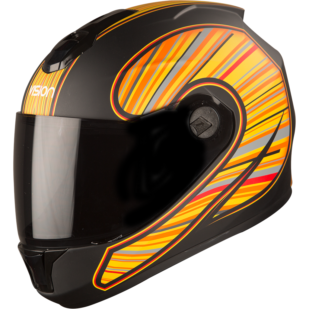 SBH-11 Vision Rays Black With Yellow ( Fitted With Clear Visor Extra Smoke Visor Free)